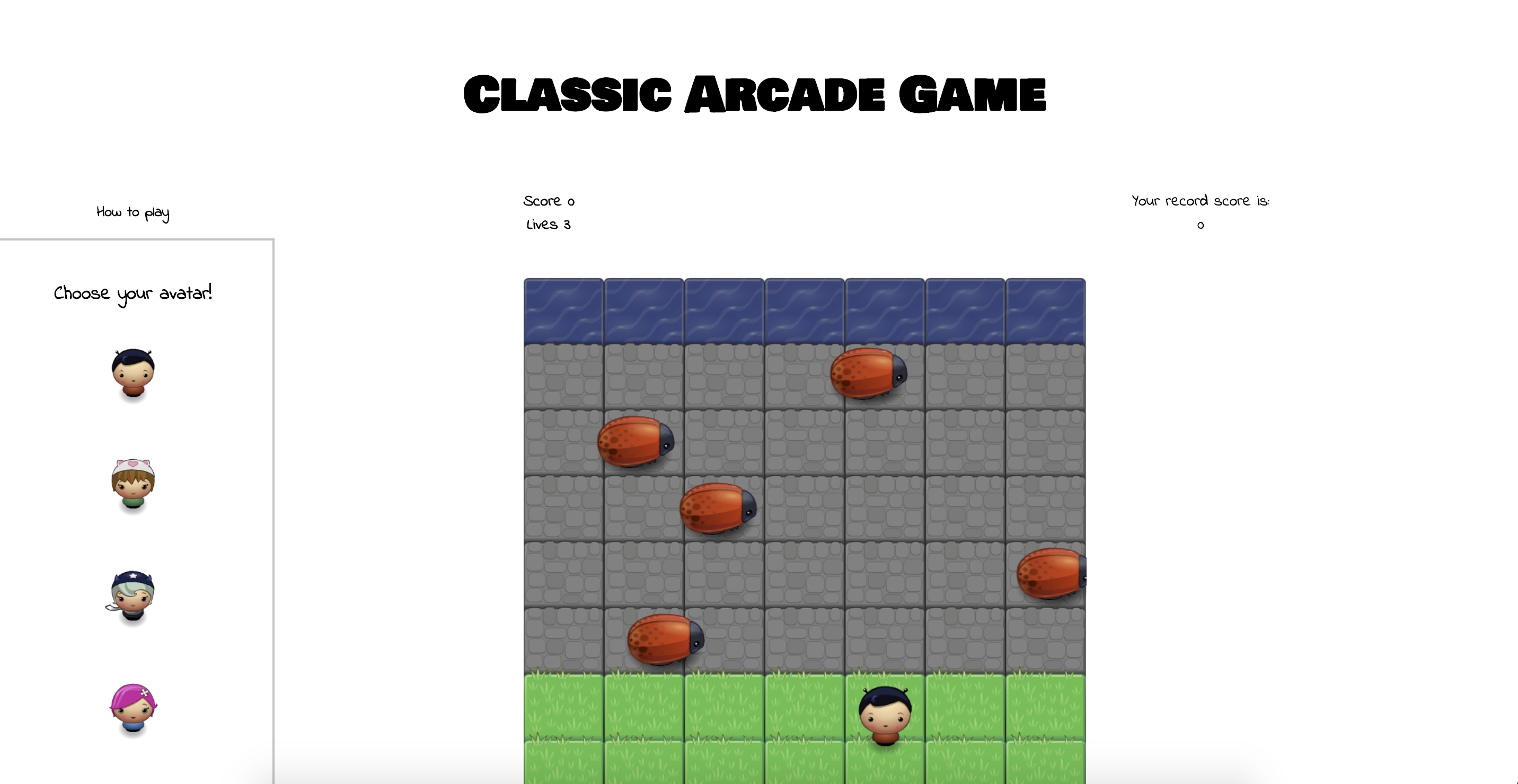 classic arcade game screenshot